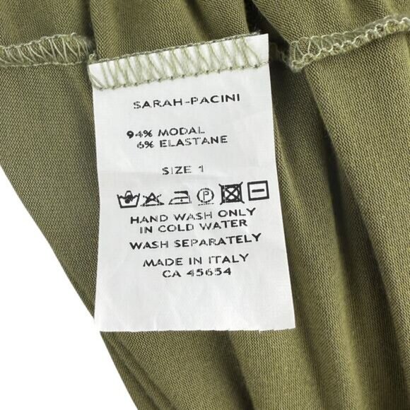 SARAH PACINI One Sleeve Soft Stretchy Top Size 6 Made In Italy - Picture 4 of 5